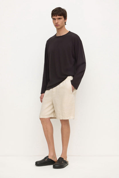 Assembly Label | Finley Linen Short - Limestone