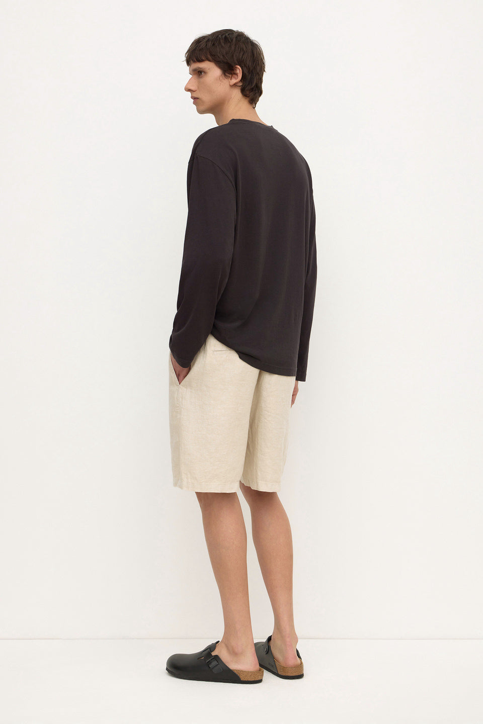 Assembly Label | Finley Linen Short - Limestone