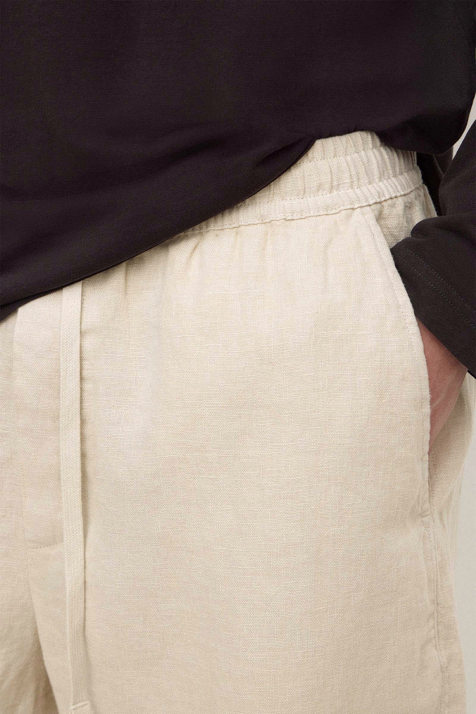 Assembly Label | Finley Linen Short - Limestone