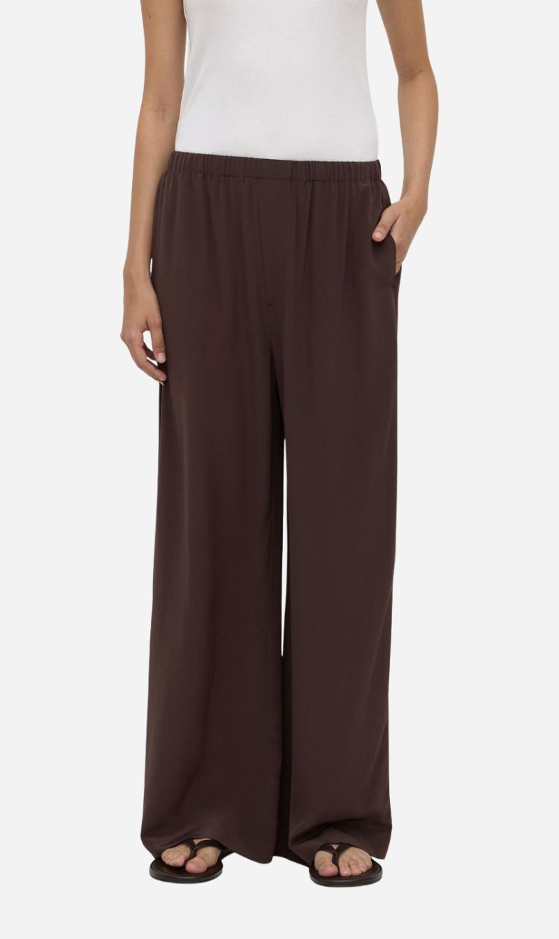 Assembly Label | Betty Silk Pant - Ganache