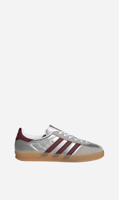 Adidas | Gazelle Indoor - Silver Metallic / Shadow Red / Gum
