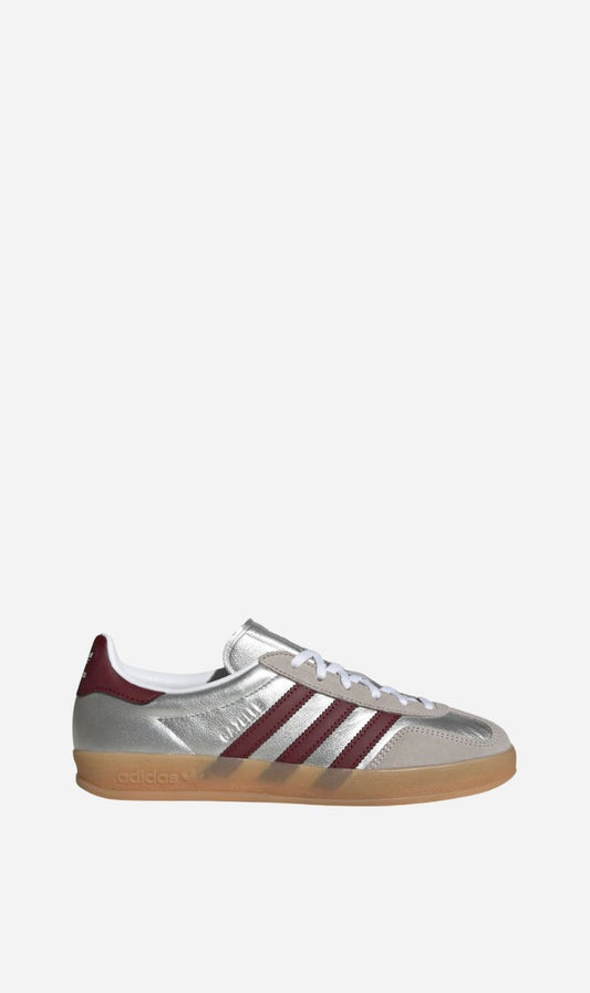 Adidas | Gazelle Indoor - Silver Metallic / Shadow Red / Gum
