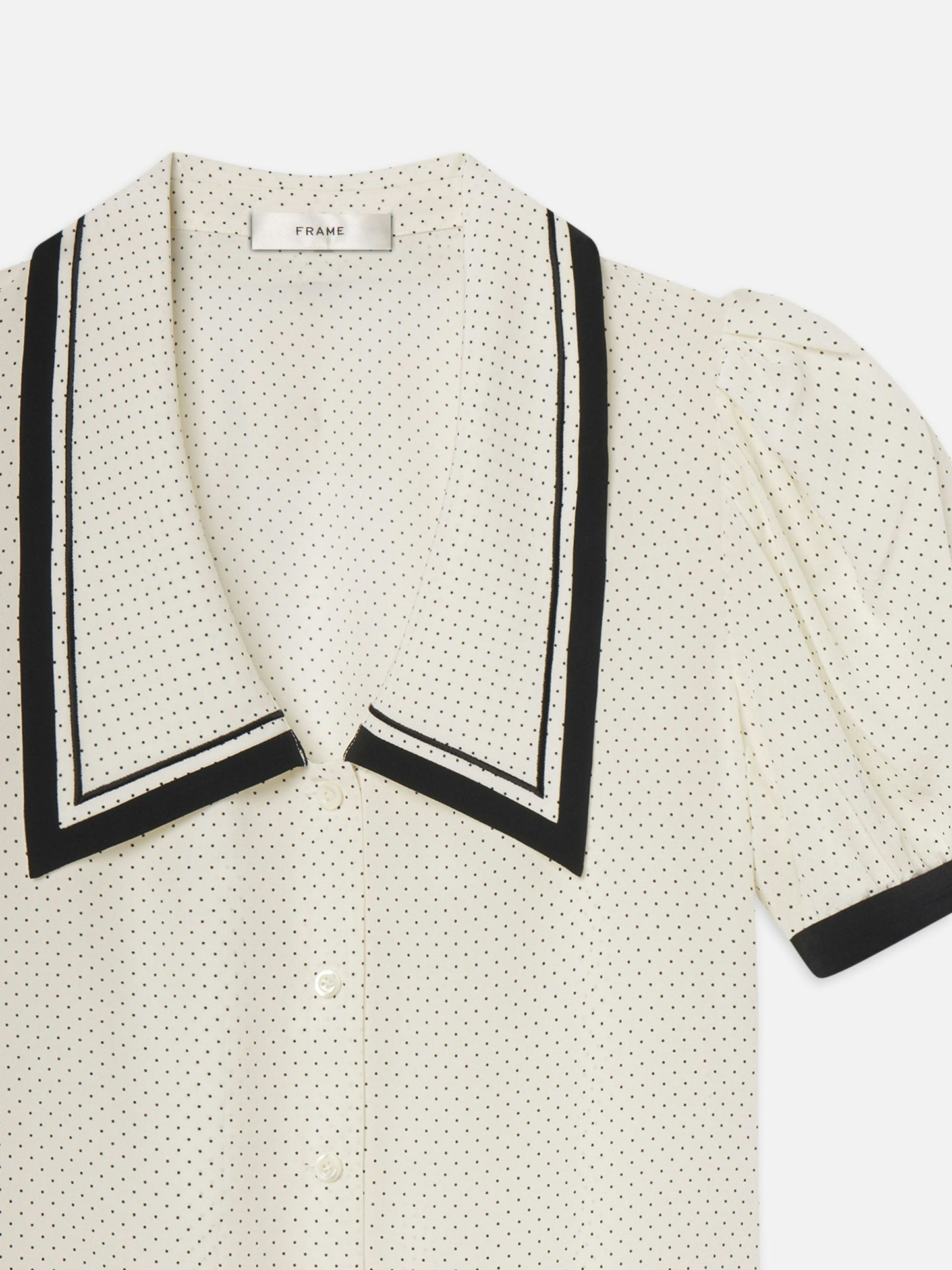Frame Denim | The Polka Dot Sailor Blouse - Cream