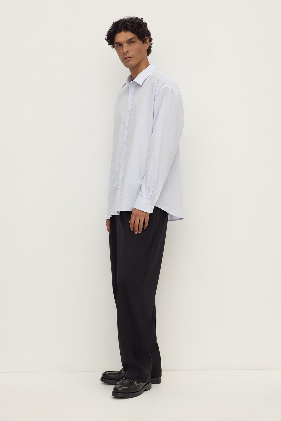 Assembly Label | Franco Long Sleeve Shirt - Powder Blue