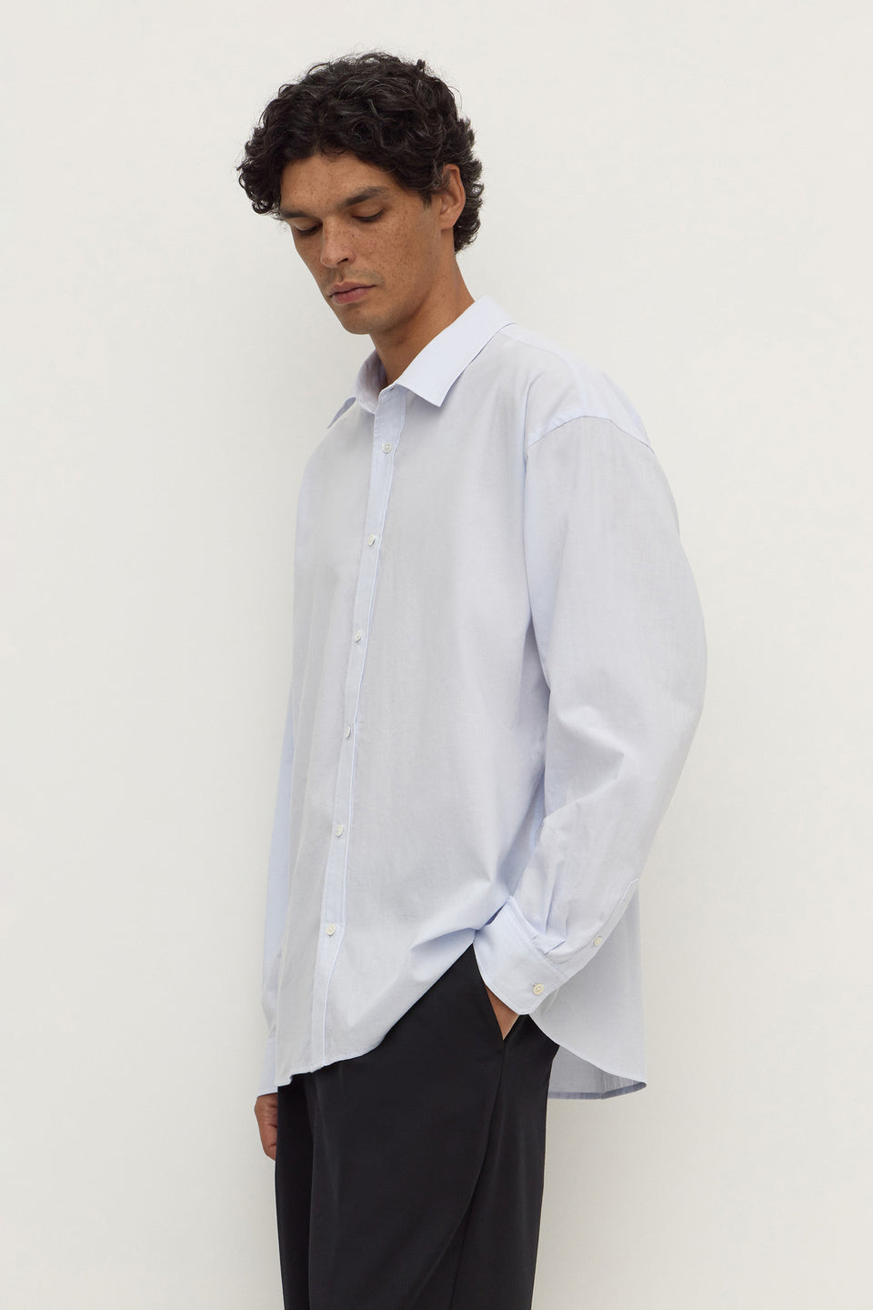 Assembly Label | Franco Long Sleeve Shirt - Powder Blue