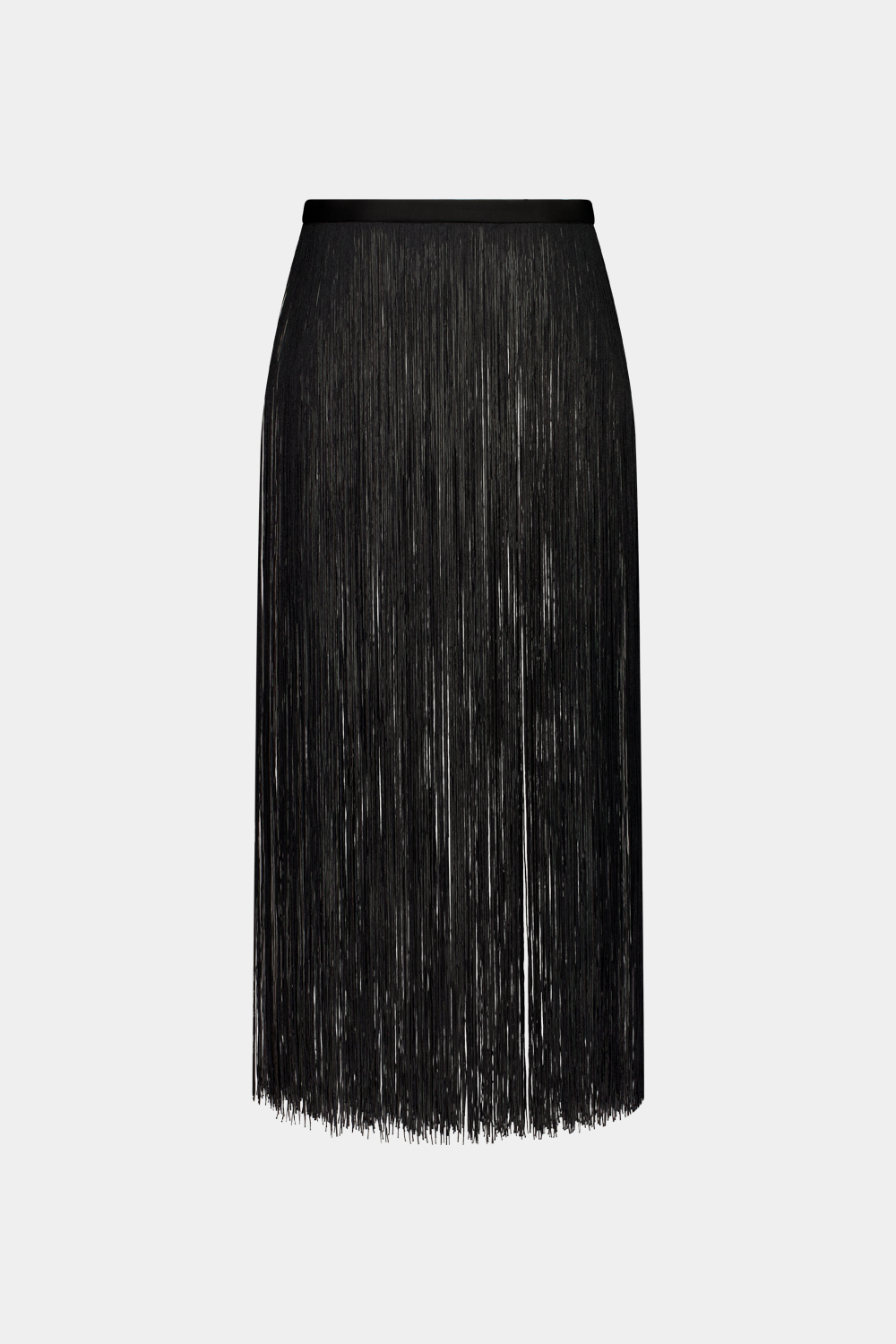 Rebe | Long Fringe Belt - Black