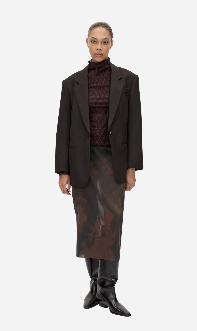 Camilla & Marc | Saxony Oversized Blazer - Espresso Pindot