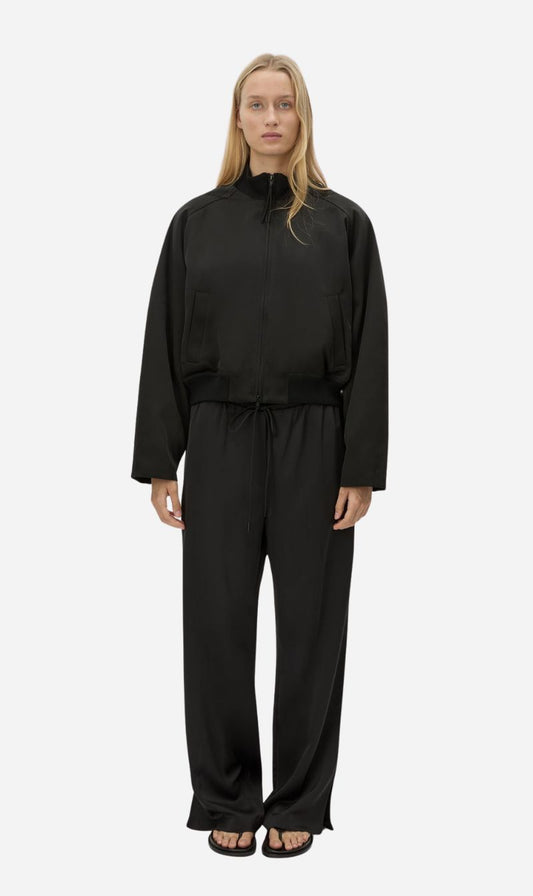 Camilla & Marc | Tamar Satin Bomber Jacket - Black