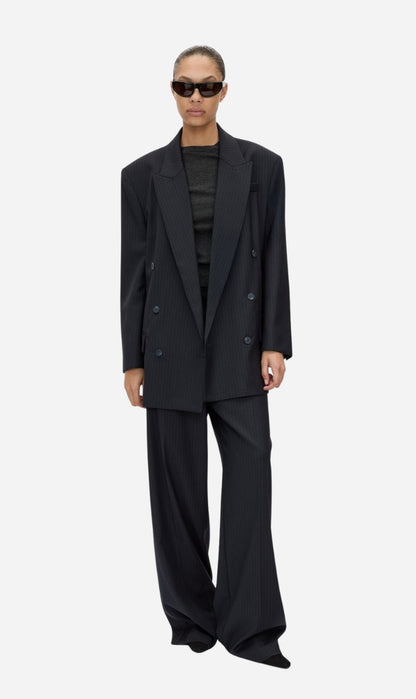 Camilla & Marc | Orban Oversized Blazer - Navy Pinstripe
