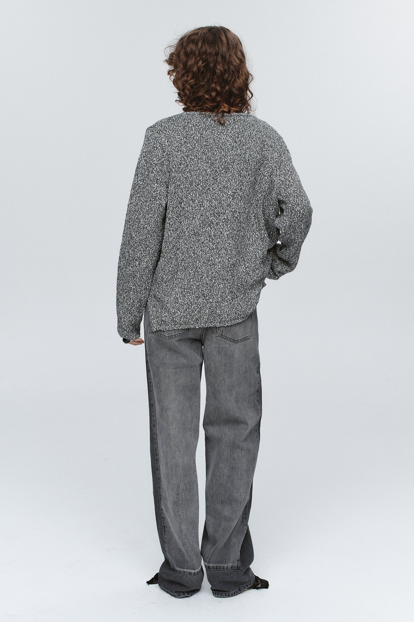 Marle | Gabrielle Jumper - Black/Ivory Melange