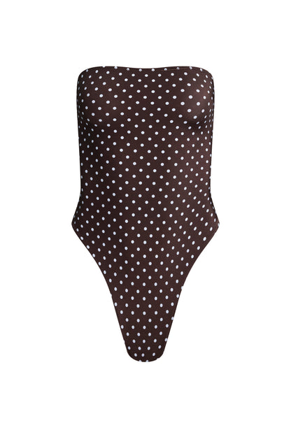 Lioness | Gigi One Piece - Chocolate Blue Polka