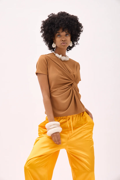 Gary Bigeni | Patrick Twist Top - Tan
