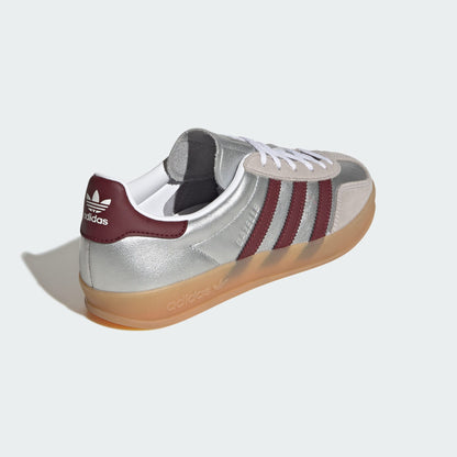 Adidas | Gazelle Indoor - Silver Metallic / Shadow Red / Gum