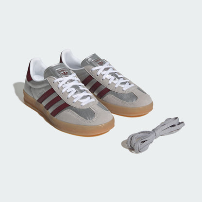 Adidas | Gazelle Indoor - Silver Metallic / Shadow Red / Gum