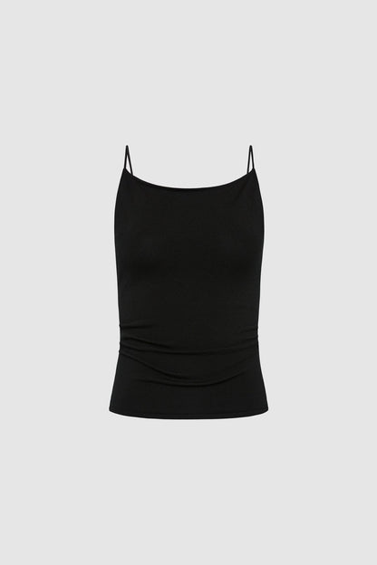 St Agni | Twist Back Knit Top - Black