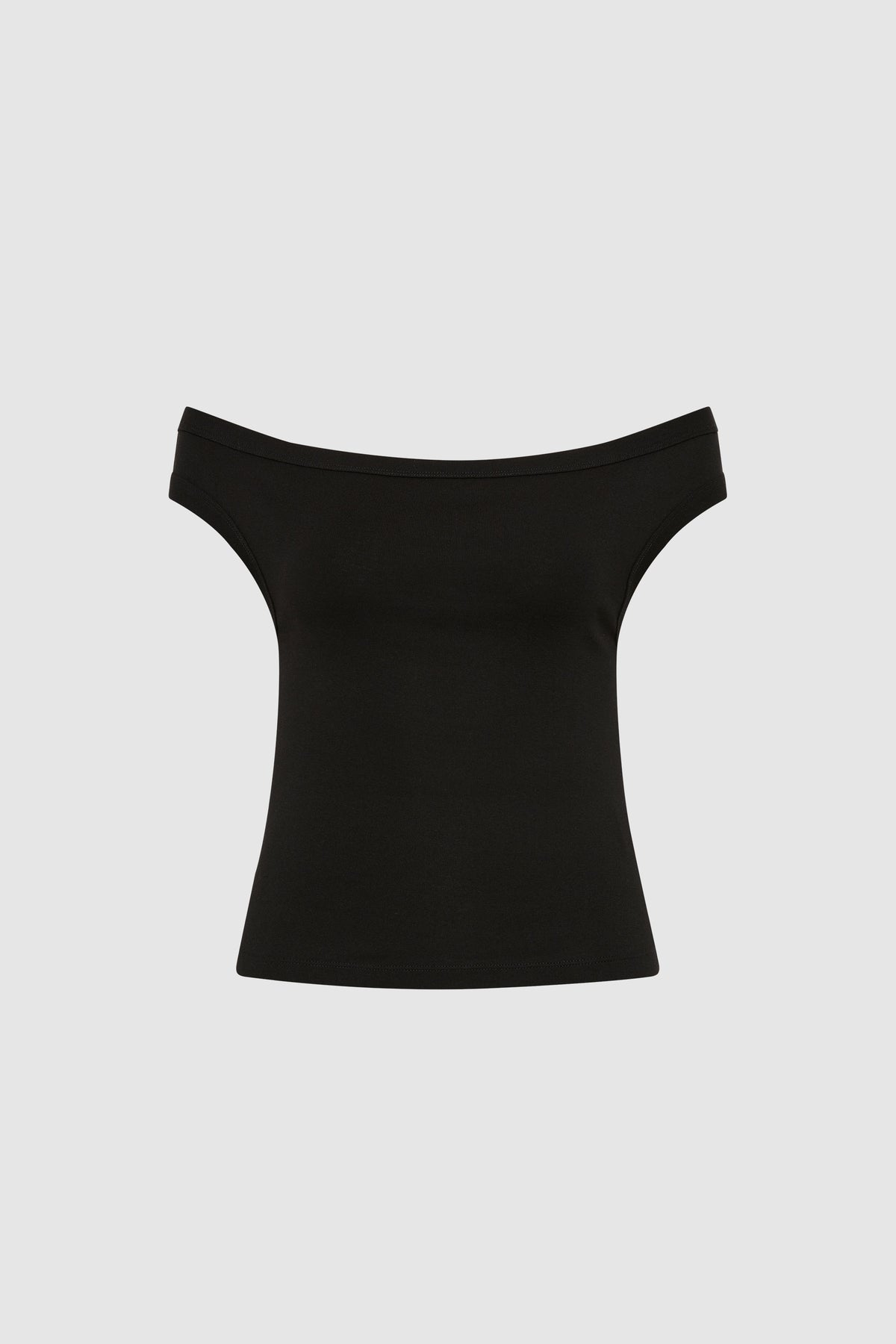 St Agni | Organic Cotton Off Shoulder Top - Black