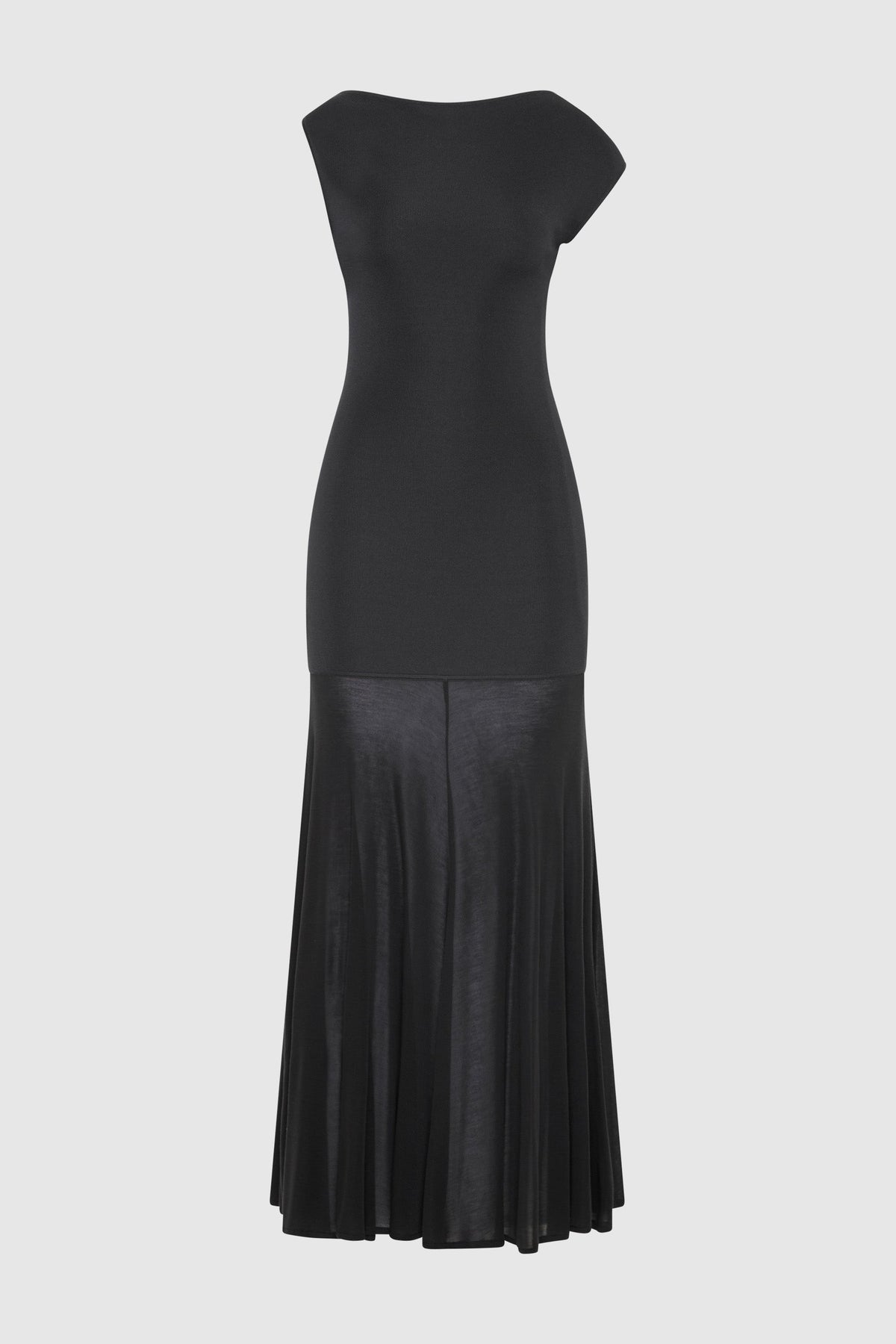 St Agni | Fine Jersey Circle Hem Dress - Charcoal