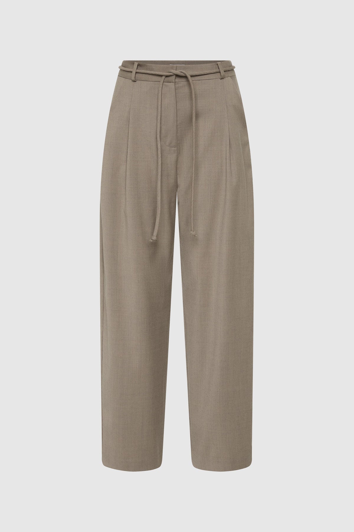St Agni | Tailored Barrel Pants - Light Taupe