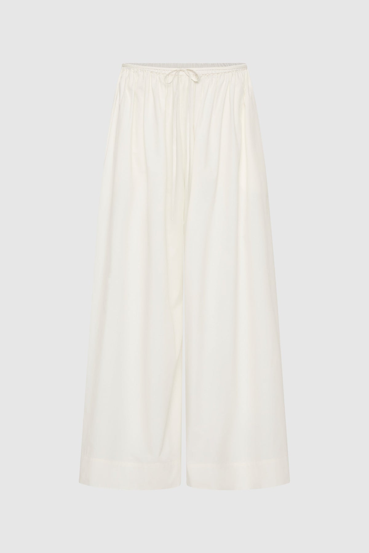 St Agni | Cotton Hybrid Wide Leg Pants - Off White