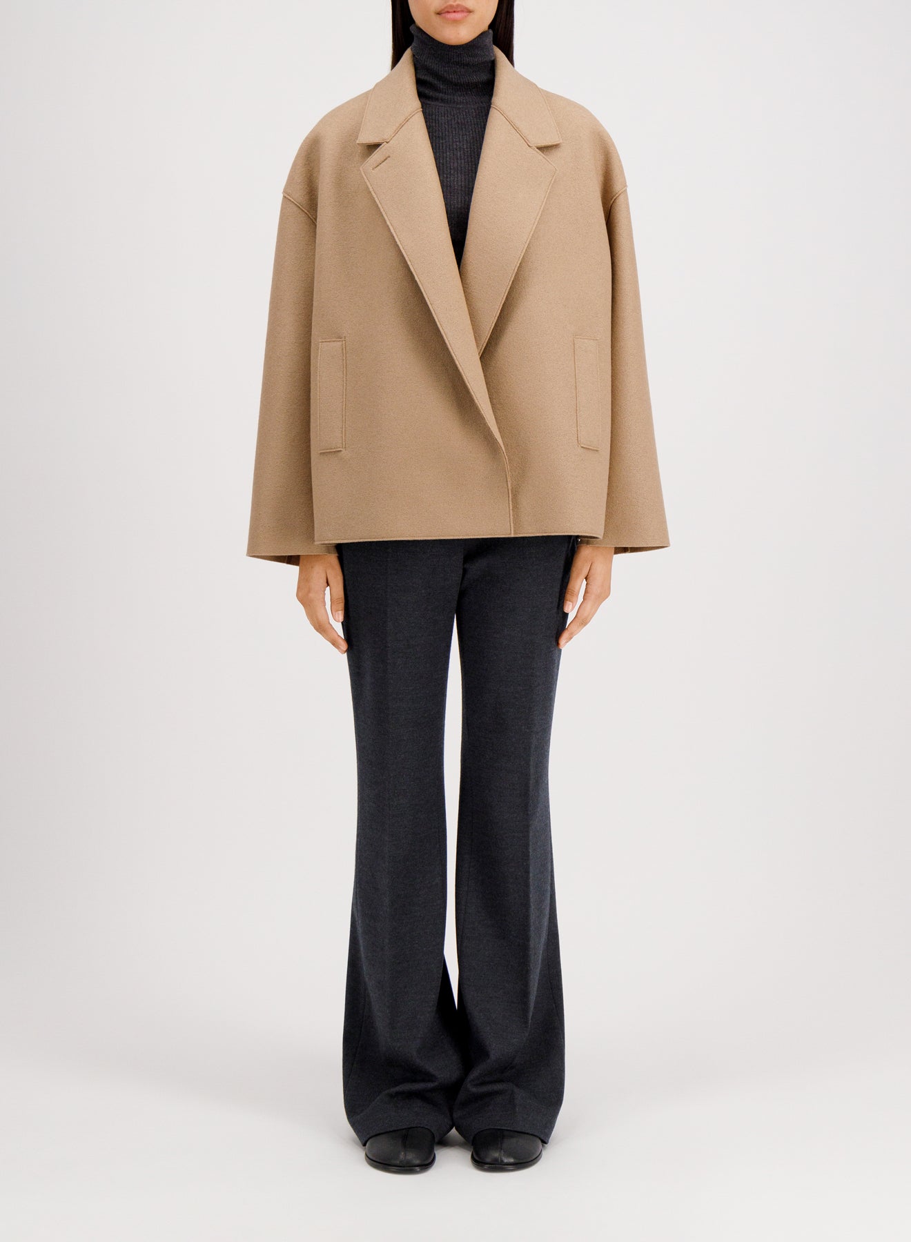 Harris Wharf London | Oversized Boxy Jacket - Tan