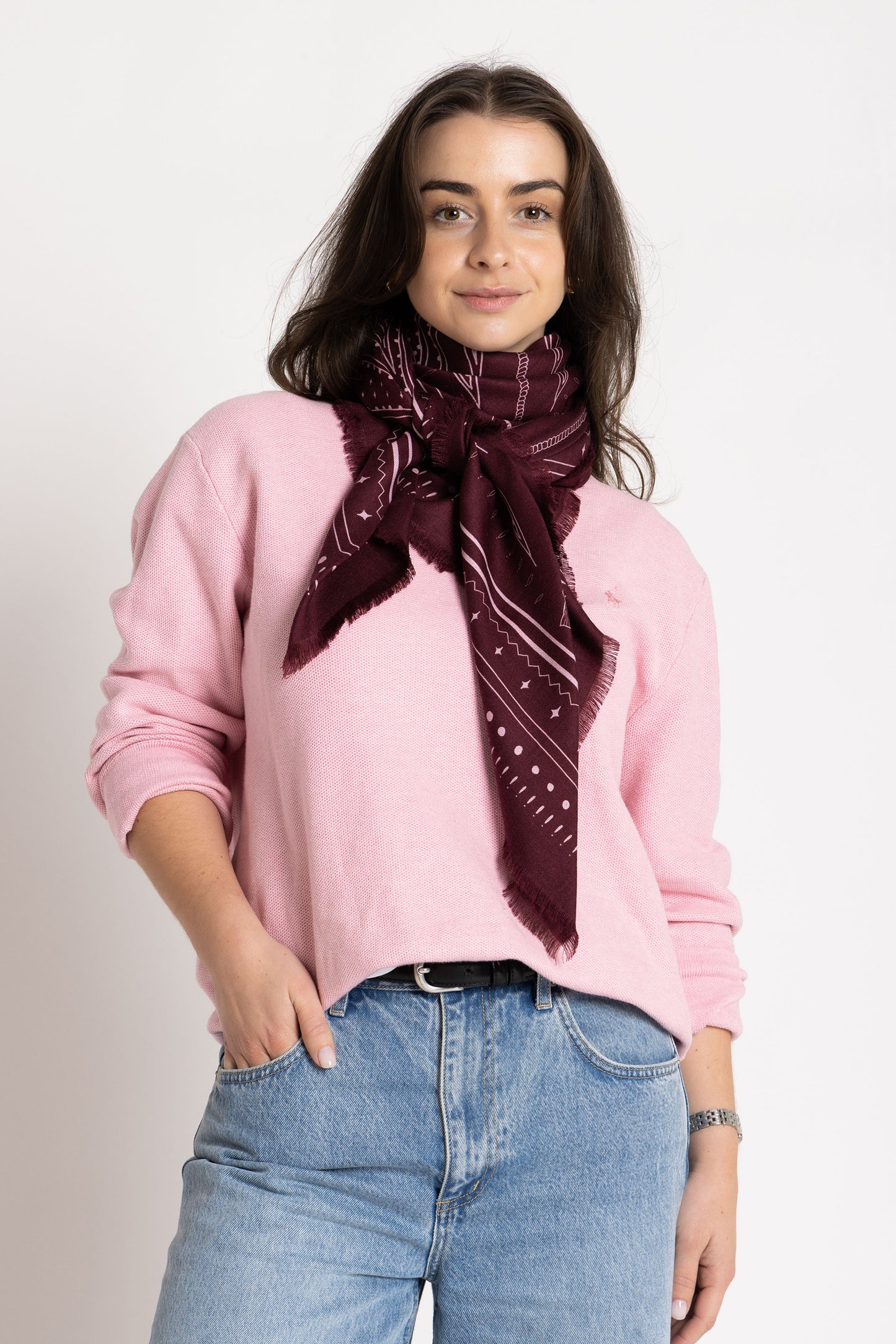 Dark Hampton | The Hadfield Wool Silk Scarf