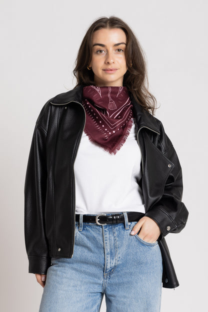Dark Hampton | The Hadfield Wool Silk Scarf
