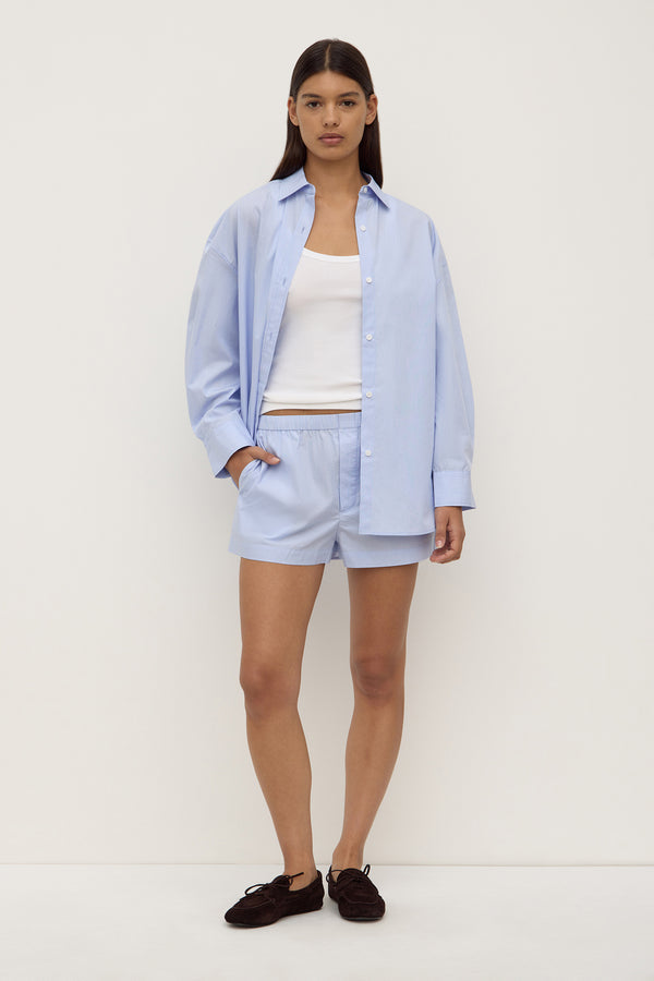 Assembly Label | Havana Stripe Long Sleeve Shirt - Blue/White