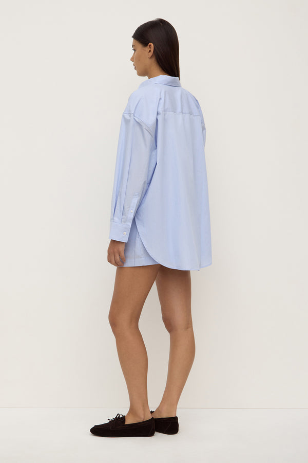 Assembly Label | Havana Stripe Long Sleeve Shirt - Blue/White