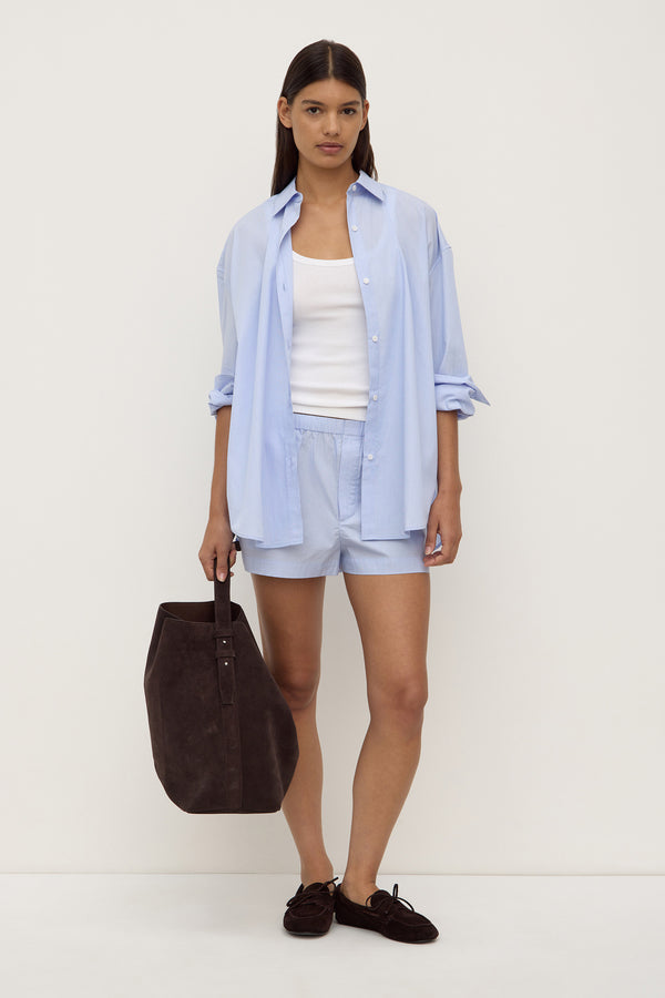 Assembly Label | Havana Stripe Long Sleeve Shirt - Blue/White