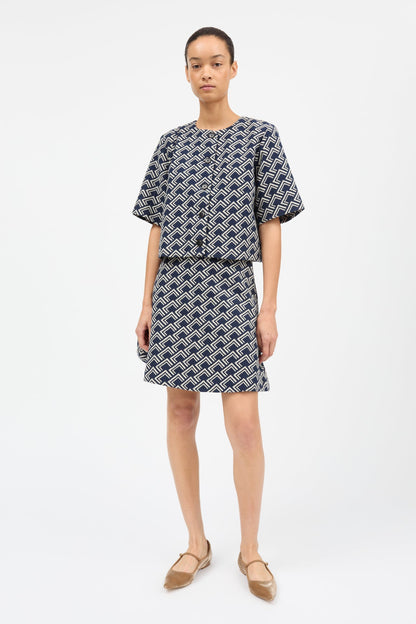 Skall Studio | Hill Blouse - Navy/Beige
