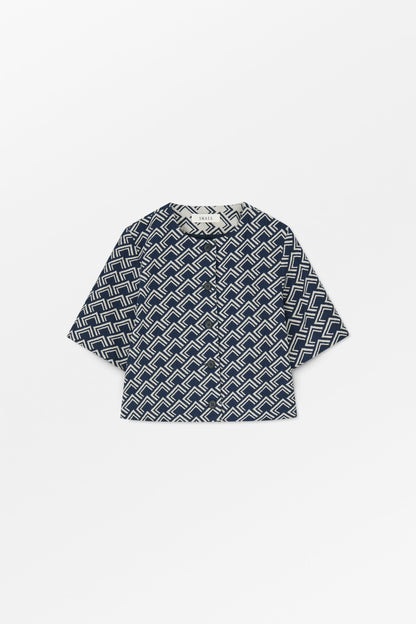 Skall Studio | Hill Blouse - Navy/Beige