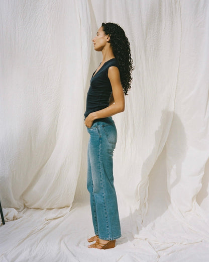 Dominique Healy | Ava Tee - Navy