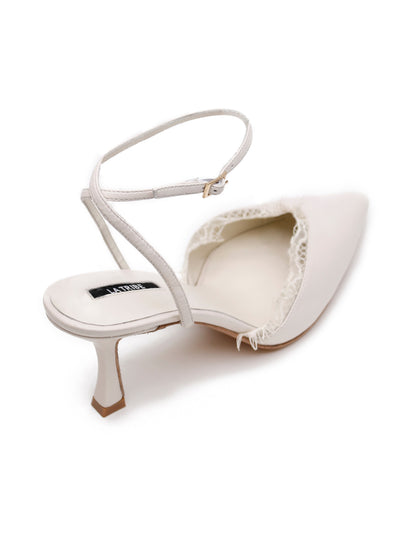 La Tribe | Indy Heel - Milk/Lace