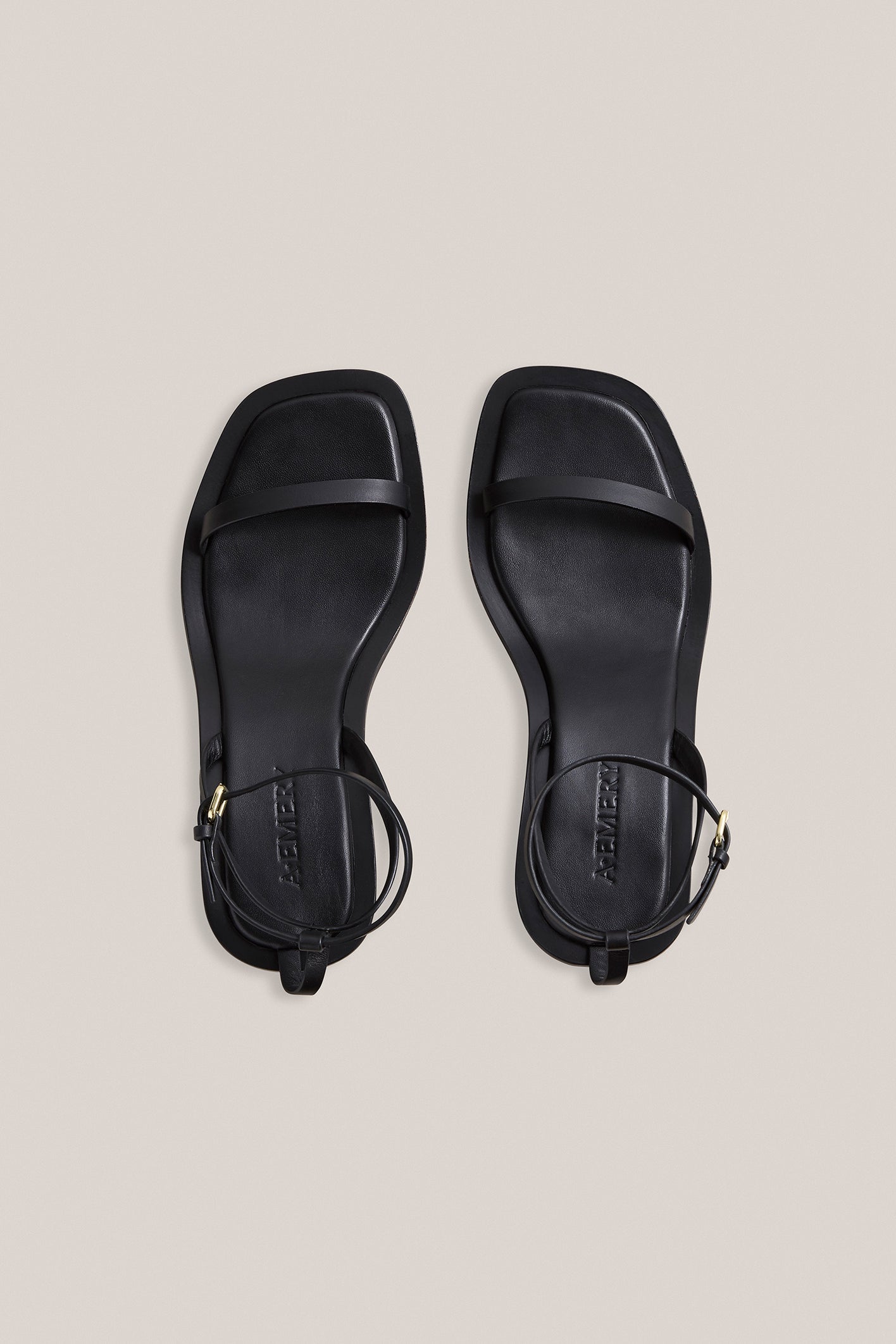 A.Emery | The Irving Heeled Sandal - Black