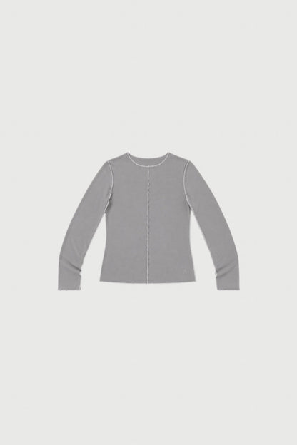 Pinky & Kamal | Inside Out Top - Pebble Grey