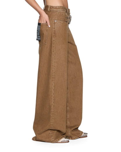 Ksubi | Boyfriend Jean Belted Rider - Brown
