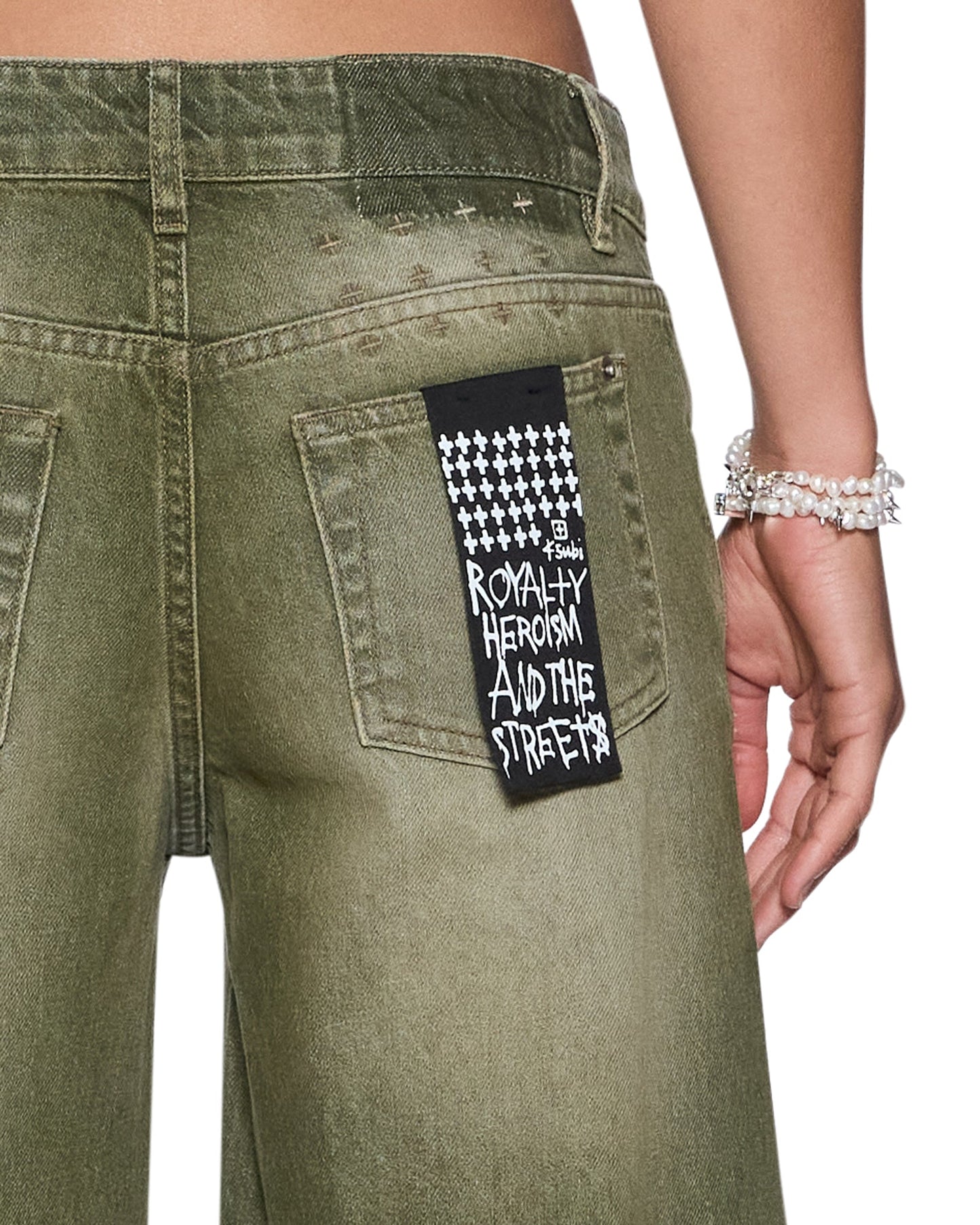 Ksubi | Dropout Low Rise Jean - Militant Green