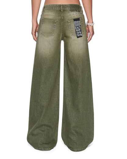Ksubi | Dropout Low Rise Jean - Militant Green