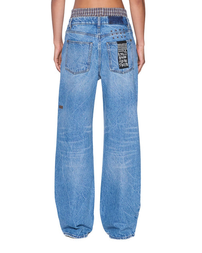 Ksubi | Low Rider Jean - Liberty Blue Plaid