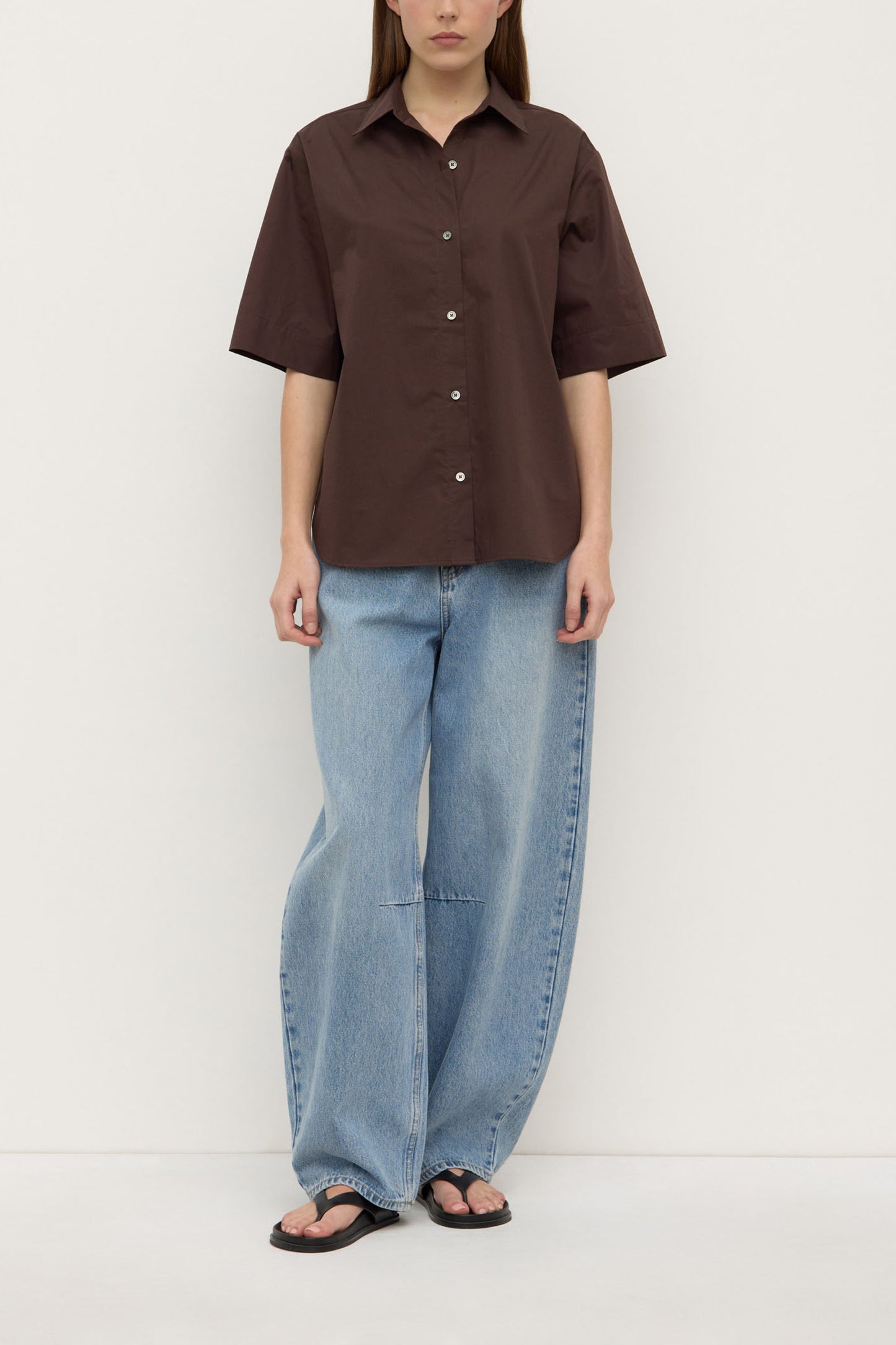 Assembly Label | Joni Short Sleeve Shirt - Ganache