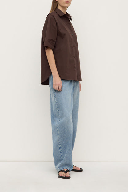 Assembly Label | Joni Short Sleeve Shirt - Ganache