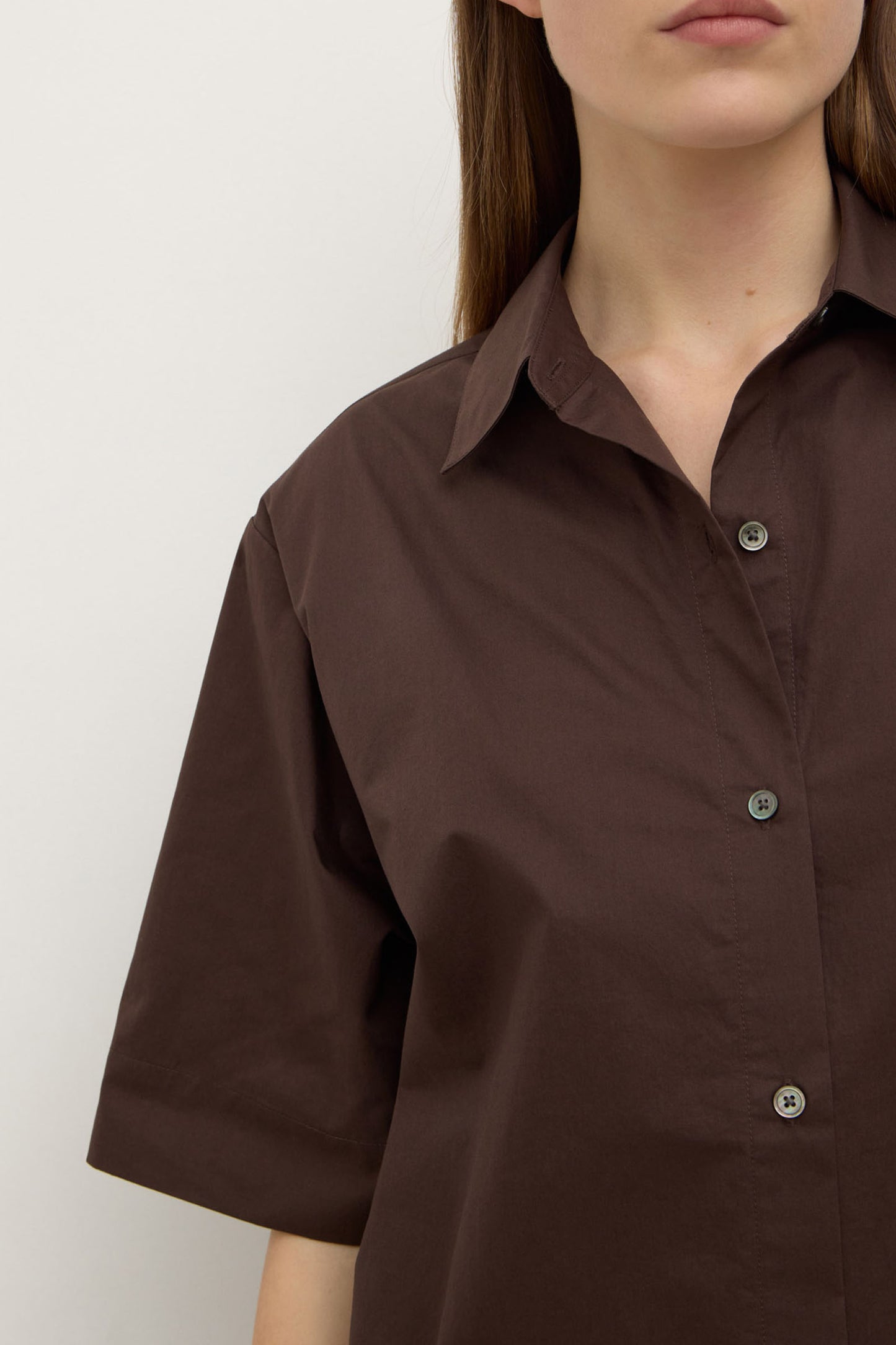Assembly Label | Joni Short Sleeve Shirt - Ganache