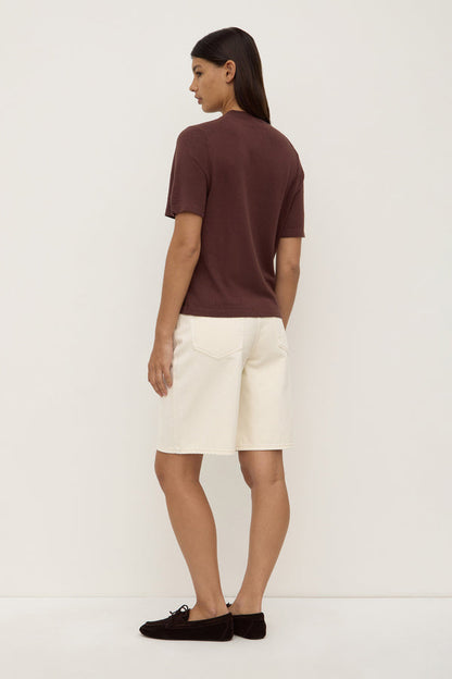 Assembly Label | June Silk Knit Tee - Espresso