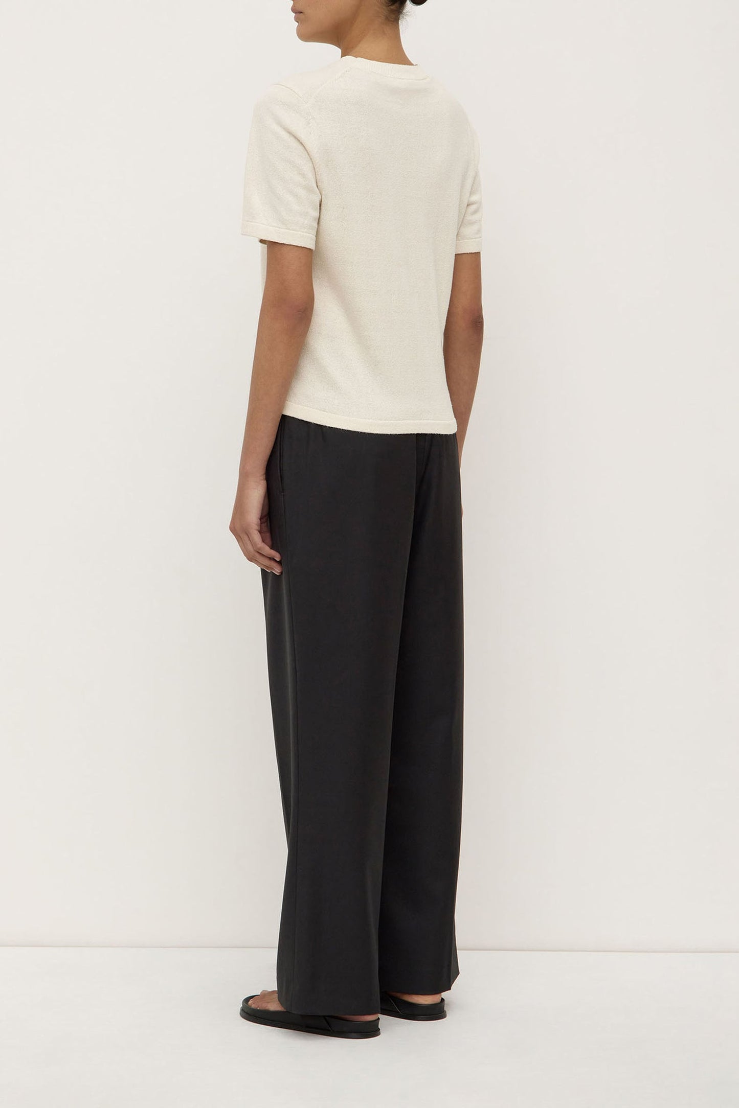 Assembly Label | June Silk Knit Tee - Cream