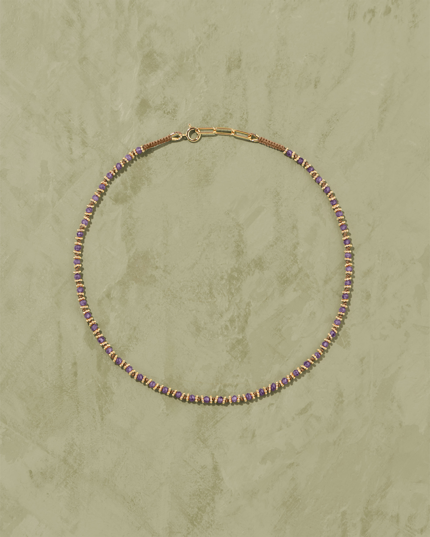 Tityaravy | Kamala Necklace - Beige / Amethyst