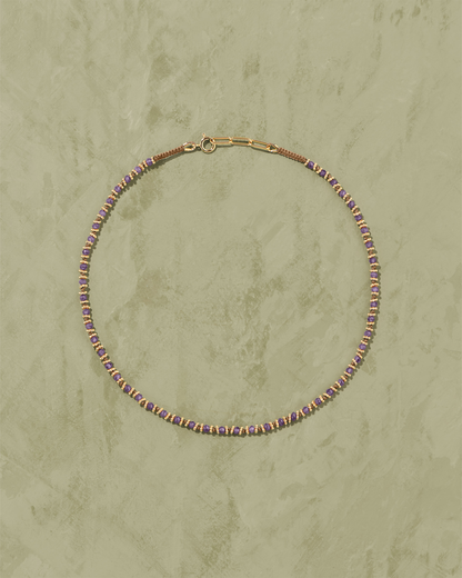 Tityaravy | Kamala Necklace - Beige / Amethyst