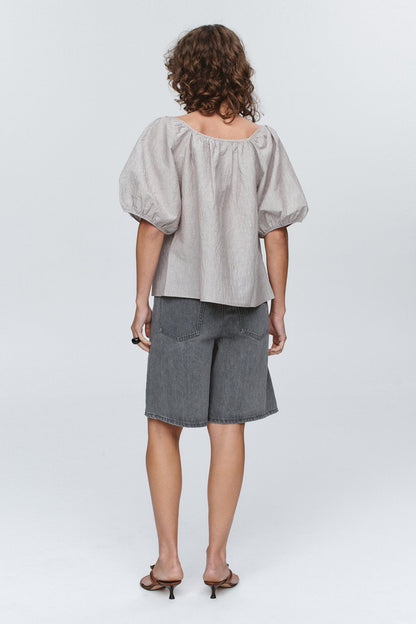 Marle | Kendra Top - Chocolate Stripe