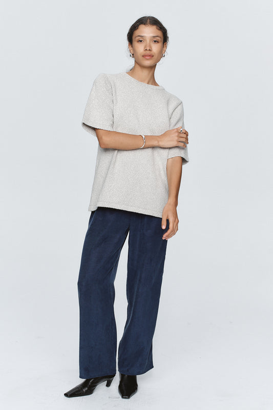 Marle | Kenna Knit Tee - Grey Marle