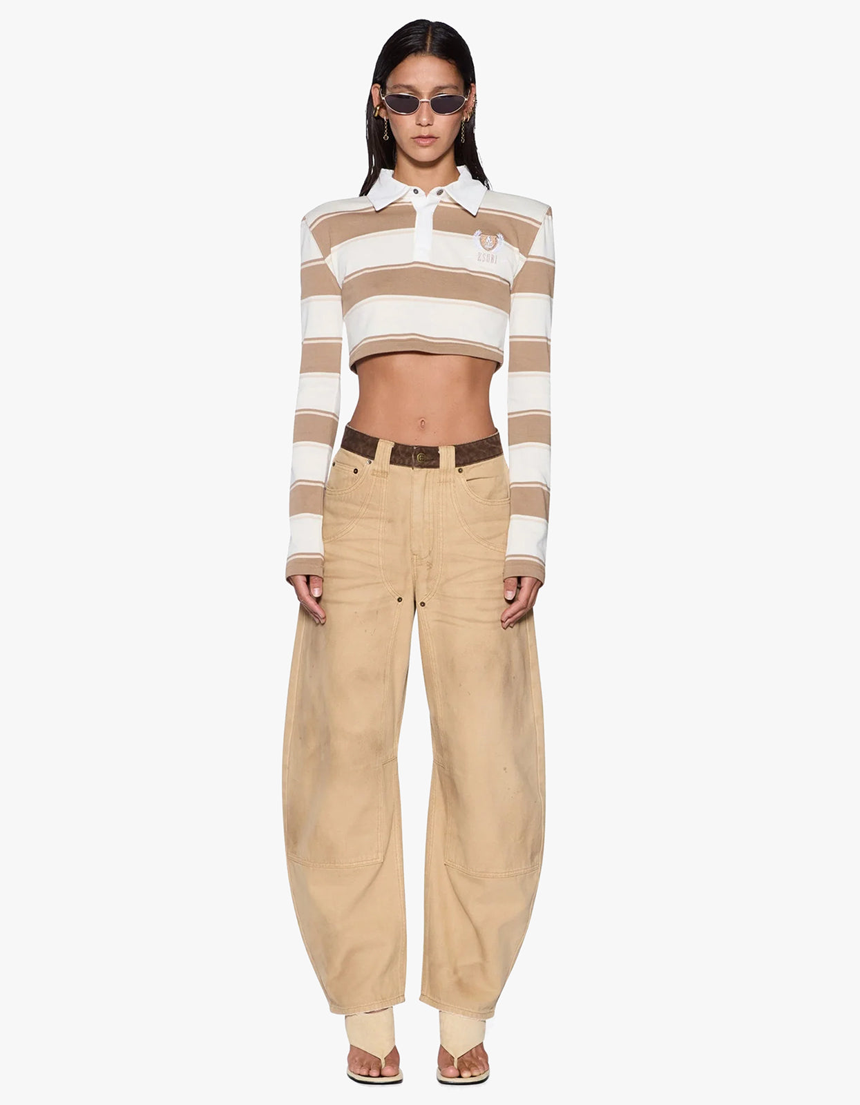 Ksubi | Academy Ls Polo Shirt - Tan Stripe