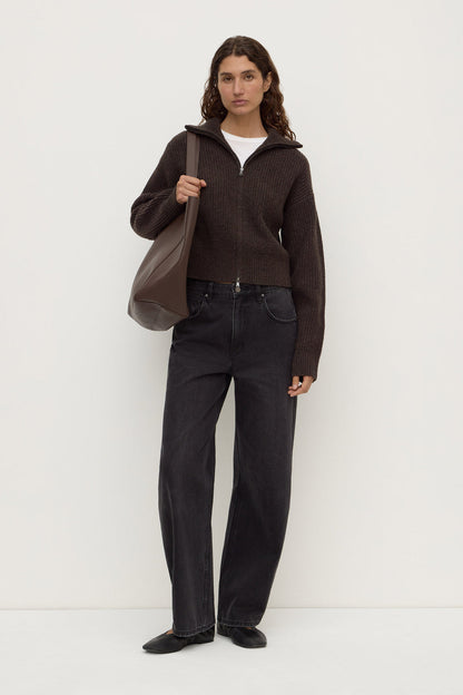 Assembly Label | Kaia Wool Zip Sweater - Ganache Marle